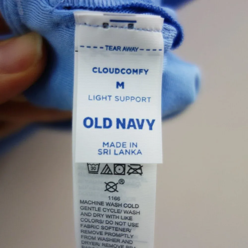 Old Navy Light Support CloudComfy Bandeau Sports Bra in LIGHTHOUSE (M) NWT!